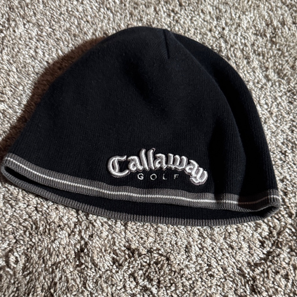 Callaway Black and Gray Knit Beanie